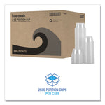 Souffle/Portion Cups, 2 oz, Plastic, Clear, 125/Sleeve, 20 Sleeves/Carton