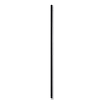 Cocktail Straws, 8", Polypropylene, Black, 500/Pack, 10 Packs/Carton