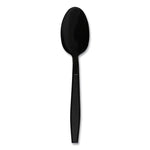 Heavyweight Polypropylene Cutlery, Spoon, Plastic, Black, 1,000/Carton