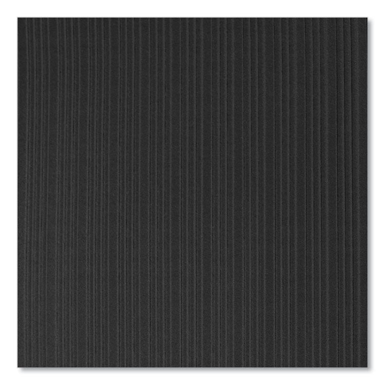 Ribbed Vinyl Anti-Fatigue Mat, Rib Embossed Surface, 36 x 144, Black