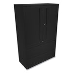 Brigade 700 Series Lateral File, Three-Shelf Enclosed Storage, 2 Legal/letter-Size File Drawers, Black, 42" X 18" X 64.25"