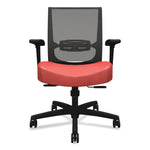 Convergence Mid-Back Task Chair, Synchro-Tilt And Seat Glide, Supports Up To 275 Lb, Red Seat, Black Back/base