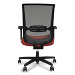 Convergence Mid-Back Task Chair, Swivel-Tilt, Supports Up To 275 Lb, 16.5" To 21" Seat Height, Red Seat, Black Back/base