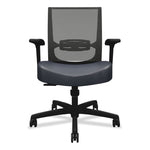 Convergence Mid-Back Task Chair, Swivel-Tilt, Supports Up To 275 Lb, 16.5" To 21" Seat Height, Navy Seat, Black Back/base
