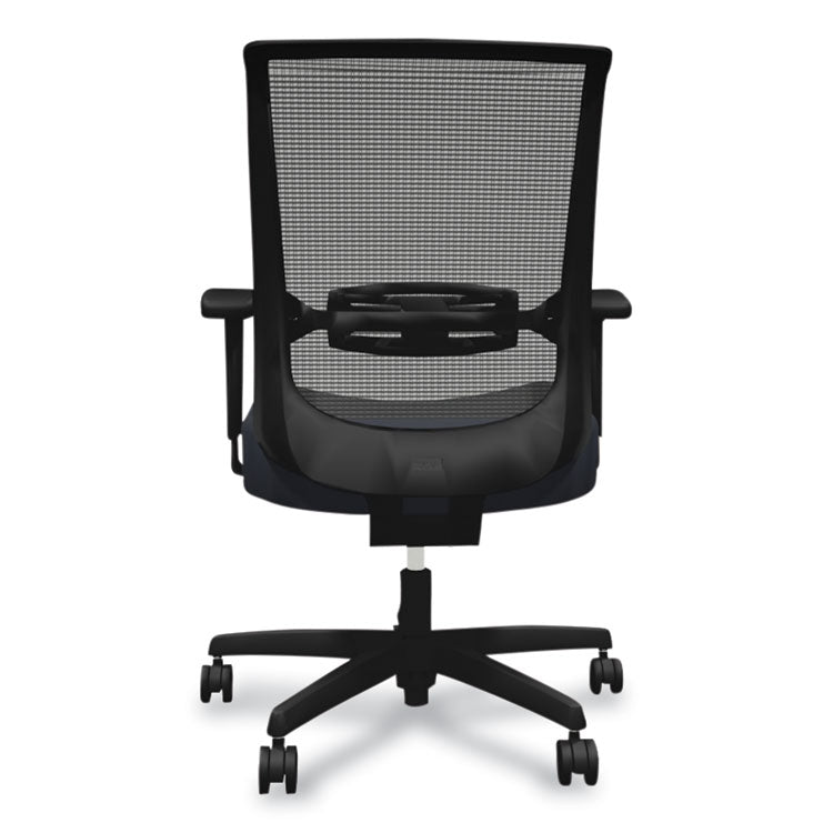 Convergence Mid-Back Task Chair, Swivel-Tilt, Supports Up To 275 Lb, 16.5" To 21" Seat Height, Navy Seat, Black Back/base