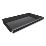 Center Drawer with Core Removable Locks, Metal, 24.75w x 14.75d x 3h, Charcoal