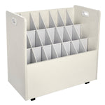 AdirOffice 21-Slot Mobile Roll File, 28.5"H x 30"W x 15.75"D, White (625-WHI-KIT1)