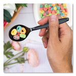 Reliance Mediumweight Cutlery, Soup Spoon, Plastic, Black, 1,000/Carton