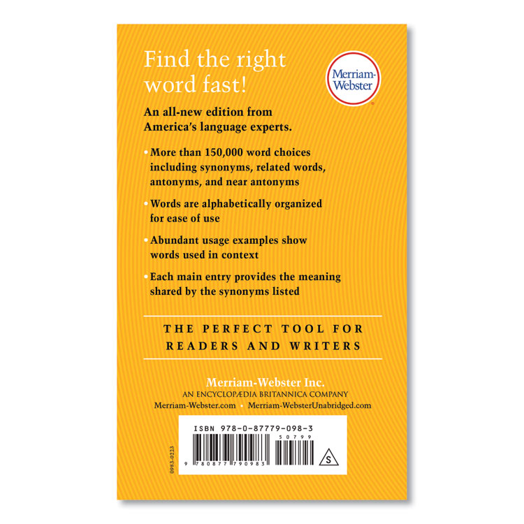 Thesaurus, Paperback, 832 Pages
