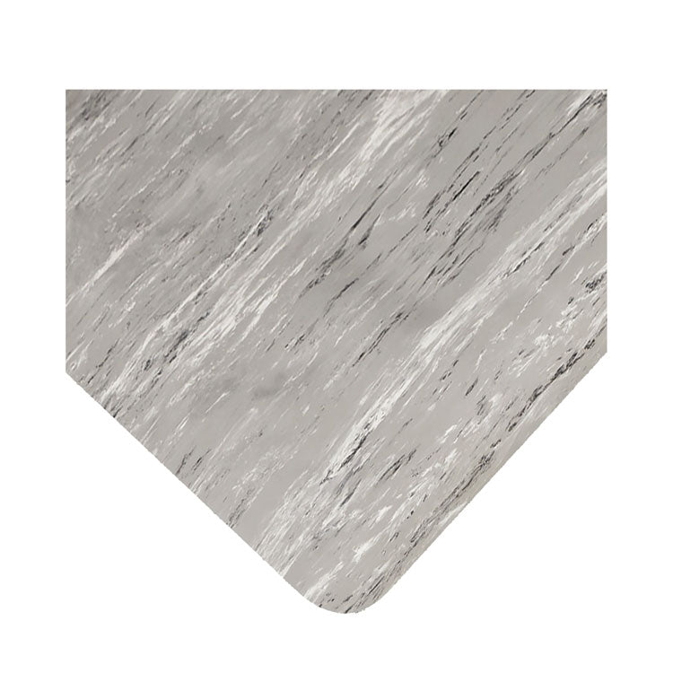 Cushion-Step Marbleized Rubber Mat, 24 x 36, Gray