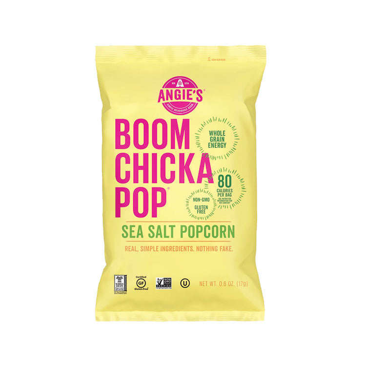 BOOMCHICKAPOP Popcorn, 0.6 oz Bag, 24 Bags/Carton