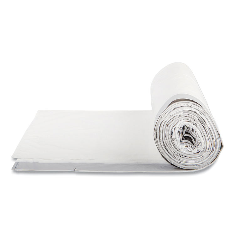 Draw-Tuff Institutional Draw-Tape Can Liners, Drawstring, 55 gal, 1.9 mil, 42.5" x 35.5", Natural, 10 Bags/Roll, 5 Rolls/CT