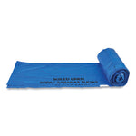 Draw-Tuff Institutional Draw-Tape Can Liners, Drawstring, 30 gal, 1 mil, 30.5" x 40", Blue, 25 Bags/Roll, 8 Rolls/Carton