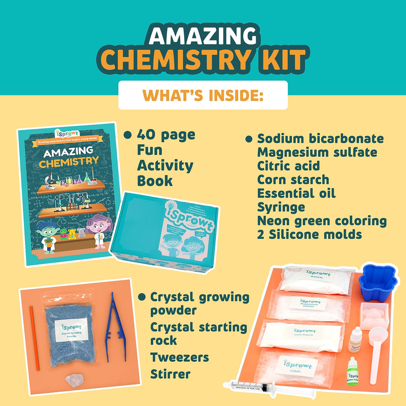 iSprowt Amazing Chemistry Kit, Assorted Colors (CHEM874)