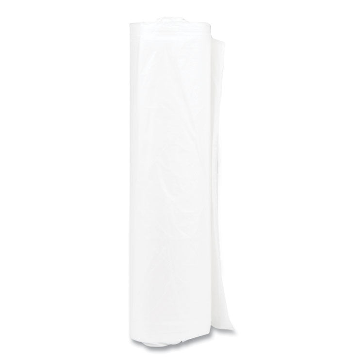 High-Density Commercial Can Liners, 33 gal, 11 mic, 33" x 40", Clear, Interleaved Roll, 25 Bags/Roll, 20 Rolls/Carton
