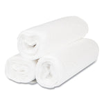 High-Density Commercial Can Liners, 33 gal, 11 mic, 33" x 40", Clear, Interleaved Roll, 25 Bags/Roll, 20 Rolls/Carton