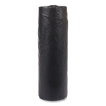 High-Density Commercial Can Liners, 33 gal, 16 mic, 33" x 40", Black, Interleaved Roll, 25 Bags/Roll, 10 Rolls/Carton