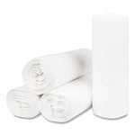 High-Density Commercial Can Liners, 55 gal, 17 mic, 36" x 60", Clear, Interleaved Roll, 25 Bags/Roll, 8 Rolls/Carton