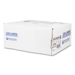 High-Density Commercial Can Liners, 55 gal, 17 mic, 36" x 60", Clear, Interleaved Roll, 25 Bags/Roll, 8 Rolls/Carton