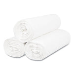 High-Density Commercial Can Liners, 55 gal, 17 mic, 36" x 60", Clear, Interleaved Roll, 25 Bags/Roll, 8 Rolls/Carton