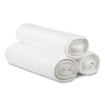High-Density Commercial Can Liners, 60 gal, 14 mic, 38" x 60", Clear, Interleaved Roll, 25 Bags/Roll, 8 Rolls/Carton