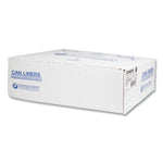 High-Density Commercial Can Liners, 60 gal, 22 mic, 38" x 60", Black, Interleaved Roll, 25 Bags/Roll, 6 Rolls/Carton