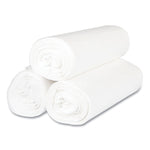 High-Density Commercial Can Liners, 45 gal, 12 mic, 40" x 48", Clear, Interleaved Roll, 25 Bags/Roll, 10 Rolls/Carton