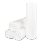High-Density Commercial Can Liners, 45 gal, 14 mic, 40" x 48", Clear, Interleaved Roll, 25 Bags/Roll, 10 Rolls/Carton