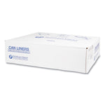 High-Density Commercial Can Liners, 45 gal, 14 mic, 40" x 48", Clear, Interleaved Roll, 25 Bags/Roll, 10 Rolls/Carton