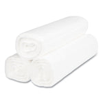 High-Density Commercial Can Liners, 45 gal, 14 mic, 40" x 48", Clear, Interleaved Roll, 25 Bags/Roll, 10 Rolls/Carton