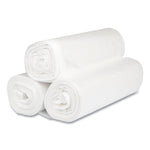 High-Density Commercial Can Liners, 45 gal, 16 mic, 40" x 48", Clear, Interleaved Roll, 25 Bags/Roll, 10 Rolls/Carton