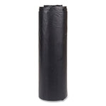 High-Density Commercial Can Liners, 45 gal, 22 mic, 40" x 48", Black, Interleaved Roll, 25 Bags/Roll, 6 Rolls/Carton