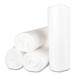 High-Density Commercial Can Liners, 56 gal, 17 mic, 43" x 48", Clear, Interleaved Roll, 25 Bags/Roll, 8 Rolls/Carton