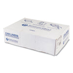 High-Density Commercial Can Liners, 56 gal, 17 mic, 43" x 48", Clear, Interleaved Roll, 25 Bags/Roll, 8 Rolls/Carton