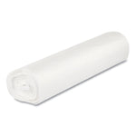 High-Density Commercial Can Liners, 56 gal, 17 mic, 43" x 48", Clear, Interleaved Roll, 25 Bags/Roll, 8 Rolls/Carton