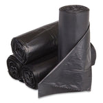Low-Density Commercial Can Liners, 30 gal, 0.9 mil, 30" x 36", Black, Interleaved Roll, 25 Bags/Roll, 8 Rolls/Carton