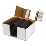 Low-Density Commercial Can Liners, 30 gal, 0.9 mil, 30" x 36", Black, Interleaved Roll, 25 Bags/Roll, 8 Rolls/Carton