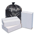 High-Density Commercial Can Liner Value Pack, 60 gal, 19 mic, 38" x 58", Black, Interleaved Roll, 25 Bags/Roll, 6 Rolls/CT