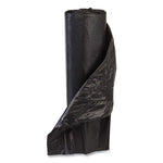 High-Density Commercial Can Liner Value Pack, 56 gal, 19 mic, 43" x 46", Black, Interleaved Roll, 25 Bags/Roll, 6 Rolls/CT