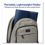 Slide and View Expanding File, 6 Sections, Hook/Loop Closure, Letter Size, Navy Blue