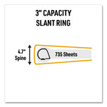 UltraDuty Safety Data Sheet Binder Bundle, 3 Rings, 3" Capacity, 11 x 8.5, Yellow/Red