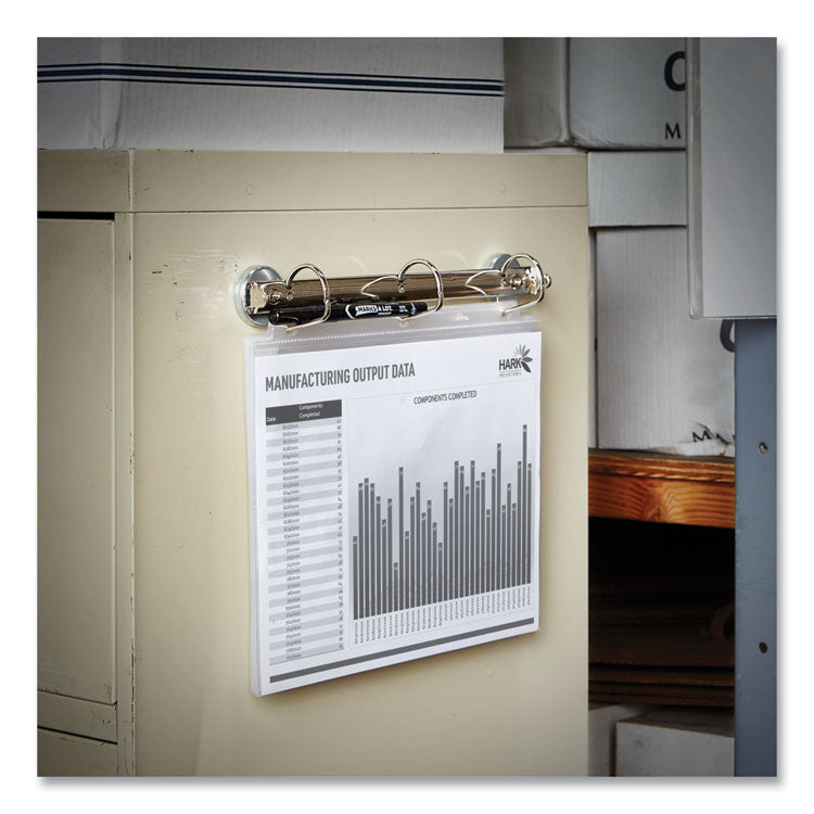 Magnetic Hanging Binder Rings, 3 Rings, 1.5" Capacity, 11 x 8.5
