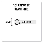 Magnetic Hanging Binder Rings, 3 Rings, 1.5" Capacity, 11 x 8.5
