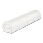 Low-Density Commercial Can Liners, 10 gal, 0.35 mil, 24" x 24", Clear, Perforated Roll, 50 Bags/Roll, 20 Rolls/Carton