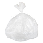 Low-Density Commercial Can Liners, 10 gal, 0.35 mil, 24" x 24", Clear, Perforated Roll, 50 Bags/Roll, 20 Rolls/Carton