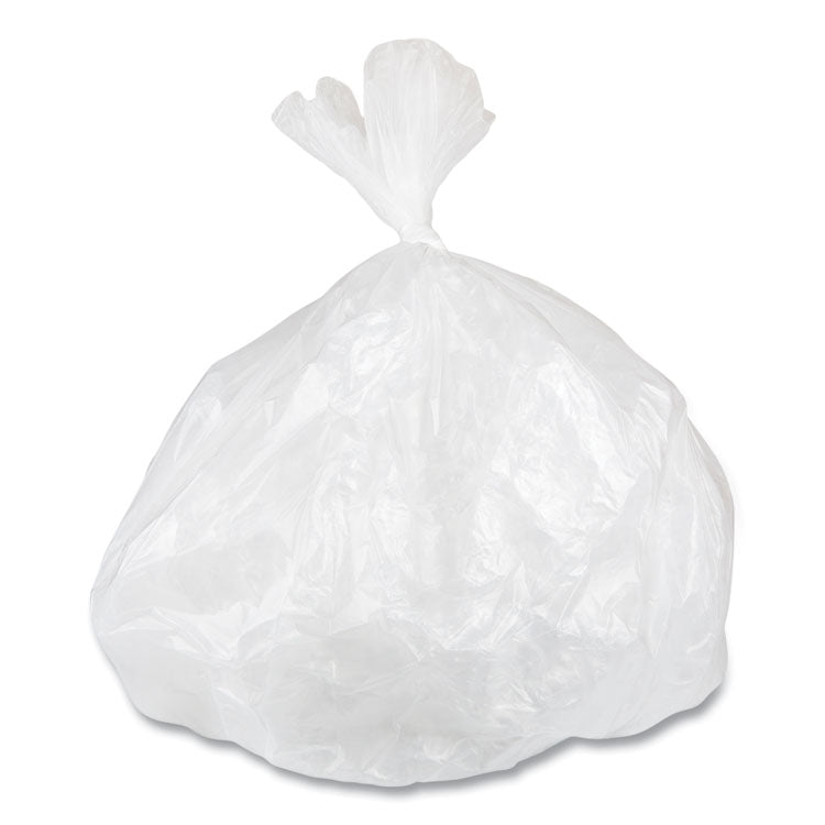 Low-Density Commercial Can Liners, 16 gal, 0.5 mil, 24" x 32", White, Interleaved Roll, 50 Bags/Roll, 10 Rolls/Carton