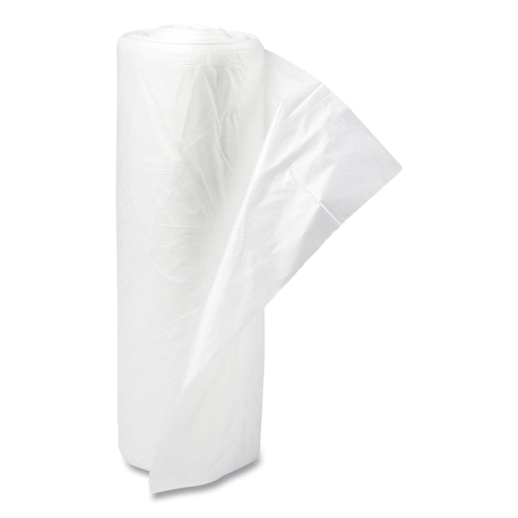 Low-Density Commercial Can Liners, 16 gal, 0.35 mil, 24" x 33", Clear, Perforated Roll, 50 Bags/Roll, 20 Rolls/Carton