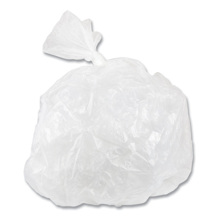 Low-Density Commercial Can Liners, 16 gal, 0.35 mil, 24" x 33", Clear, Perforated Roll, 50 Bags/Roll, 20 Rolls/Carton