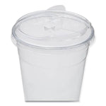 PET Lids, Strawless Sipper, Fits 12 oz to 24 oz Cold Cups, Plastic, Clear, 1,000/Carton