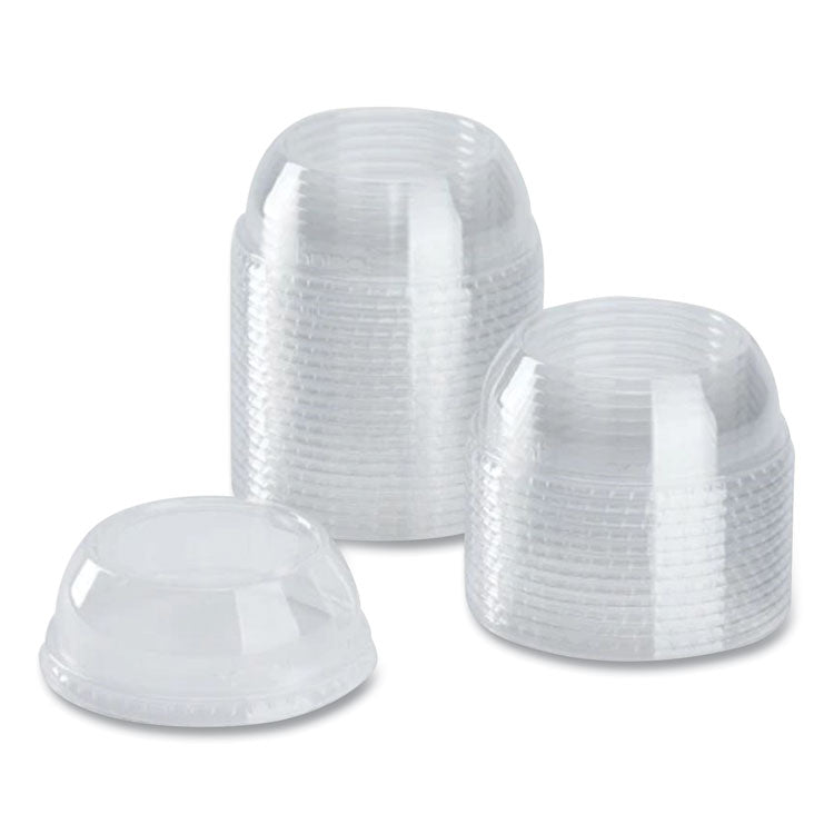 PET Lids, Wide Opening Dome, Fits 12 oz to 24 oz Cold Cups, Plastic, Clear, 1,000/Carton